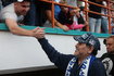 epa06893685 - BELARUS SOCCER MARADONA (Maradona arrives in Brest)