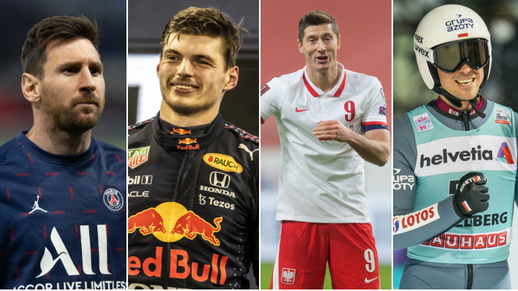 Leo Messi, Max Verstappen, Robert Lewandowski, Piotr Żyła