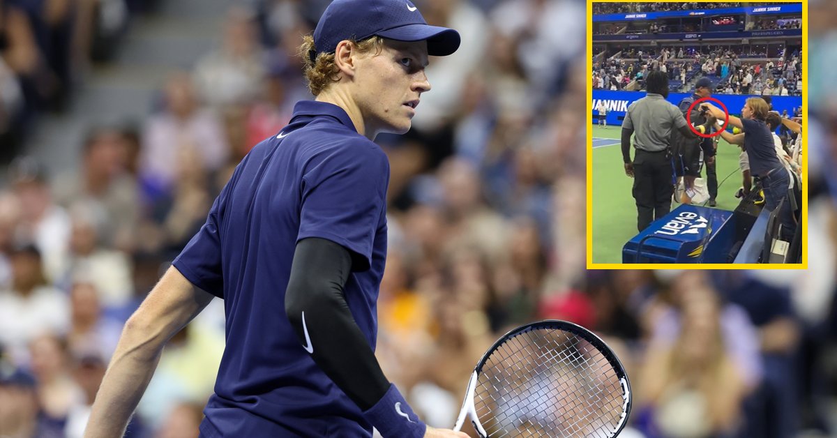 Szokujące sceny na US Open. Chciał okraść Jannika Sinnera. Wszystko się nagrało!