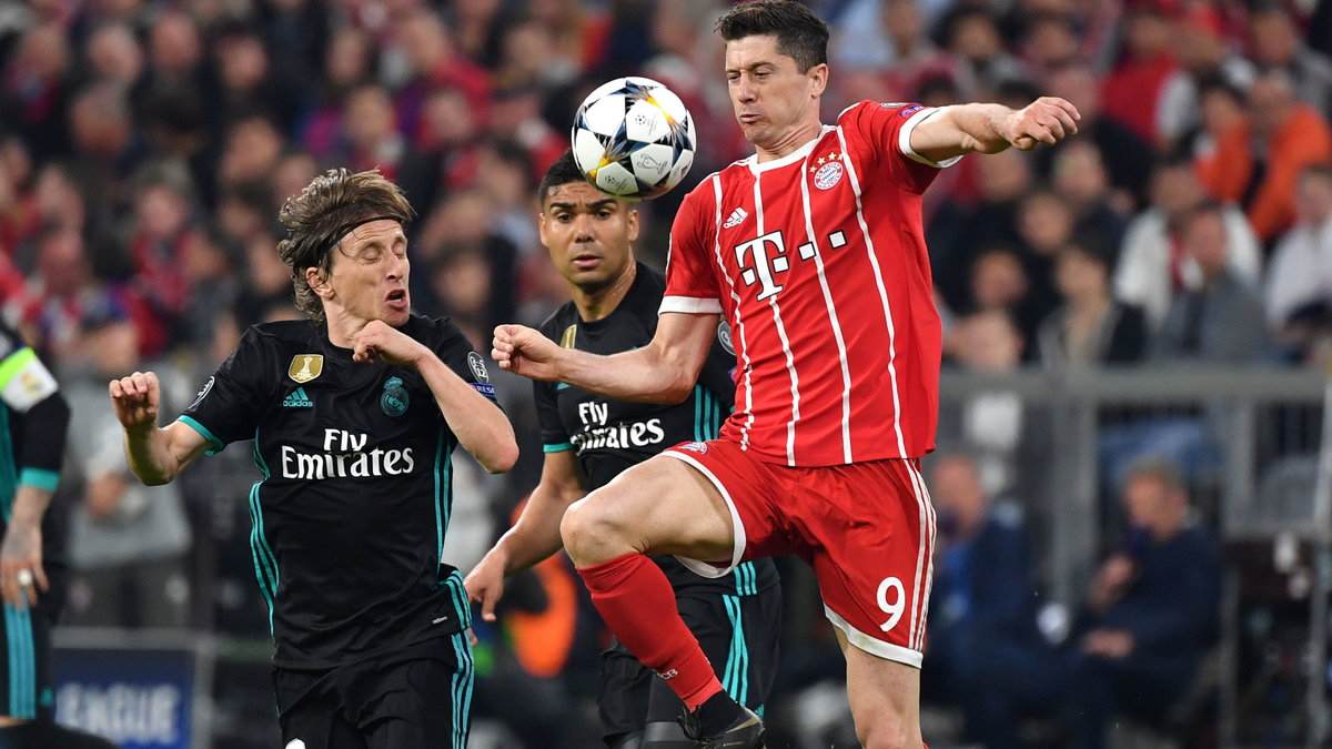 Robert Lewandowski w meczu z Realem Madryt