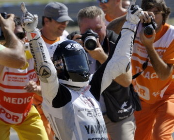 Jorge Lorenzo podczas GP Portugalii 2009