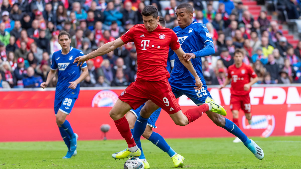 Robert Lewandowski w meczu z TSG Hoffenheim