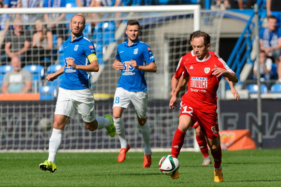 PIŁKA NOŻNA LIGA POLSKA LECH POZNAŃ PIAST GLIWICE (Łukasz Trałka Denis Thomalla Sasa Zivec)