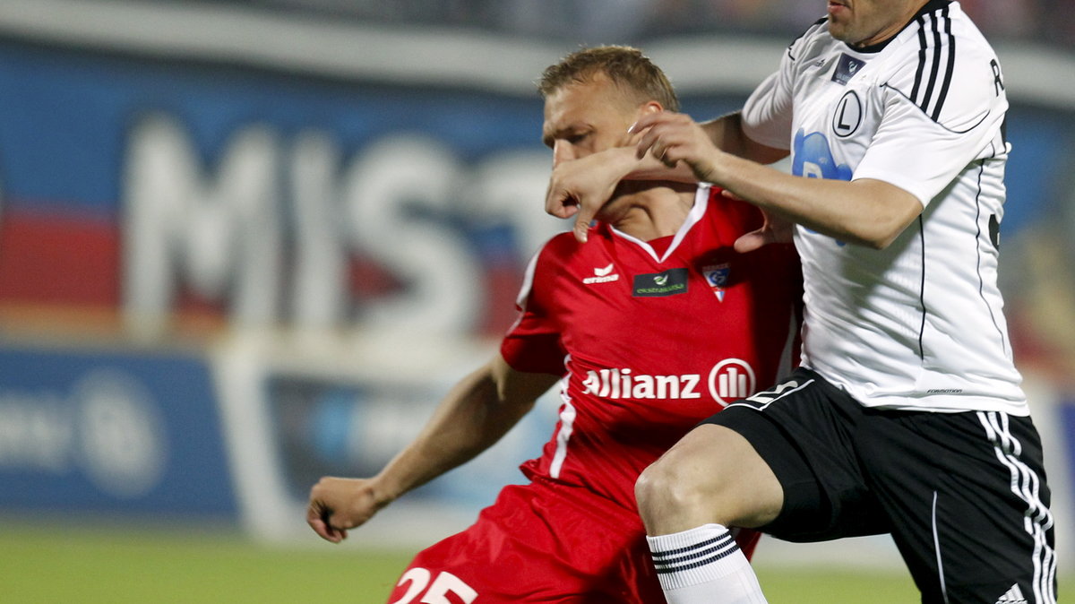 Górnik - Legia: Adam Banaś (L) i Miroslav Radović (P)