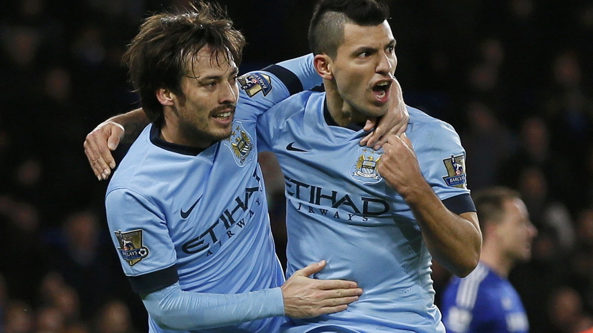 D.Silva, S.Aguero, fot. Reuters/Stefan Wermuth