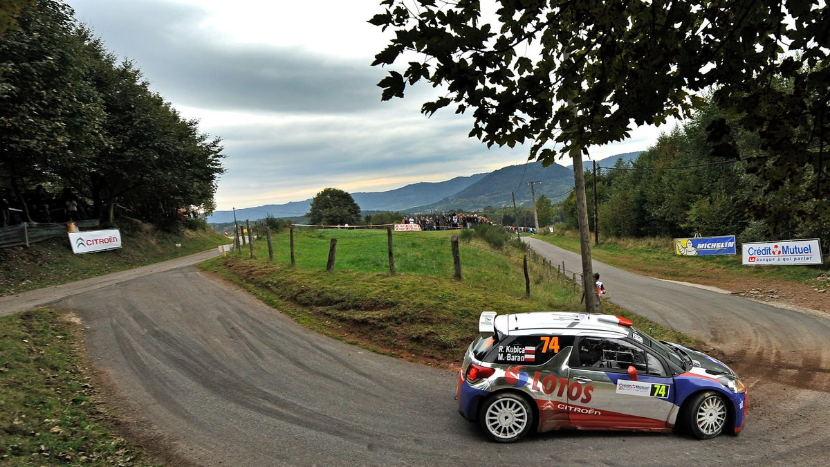 Robert Kubica na trasie Rajdu Francji