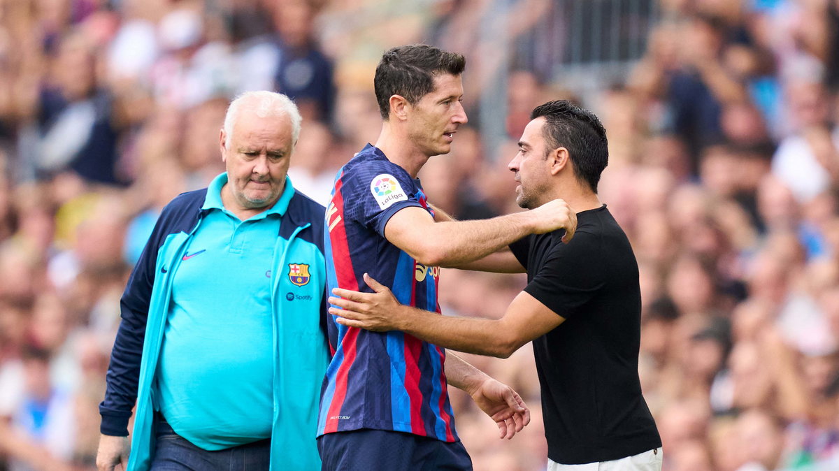 Robert Lewandowski i Xavi