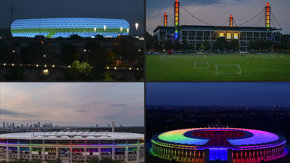 Stadiony w Niemczech w tęczowych kolorach