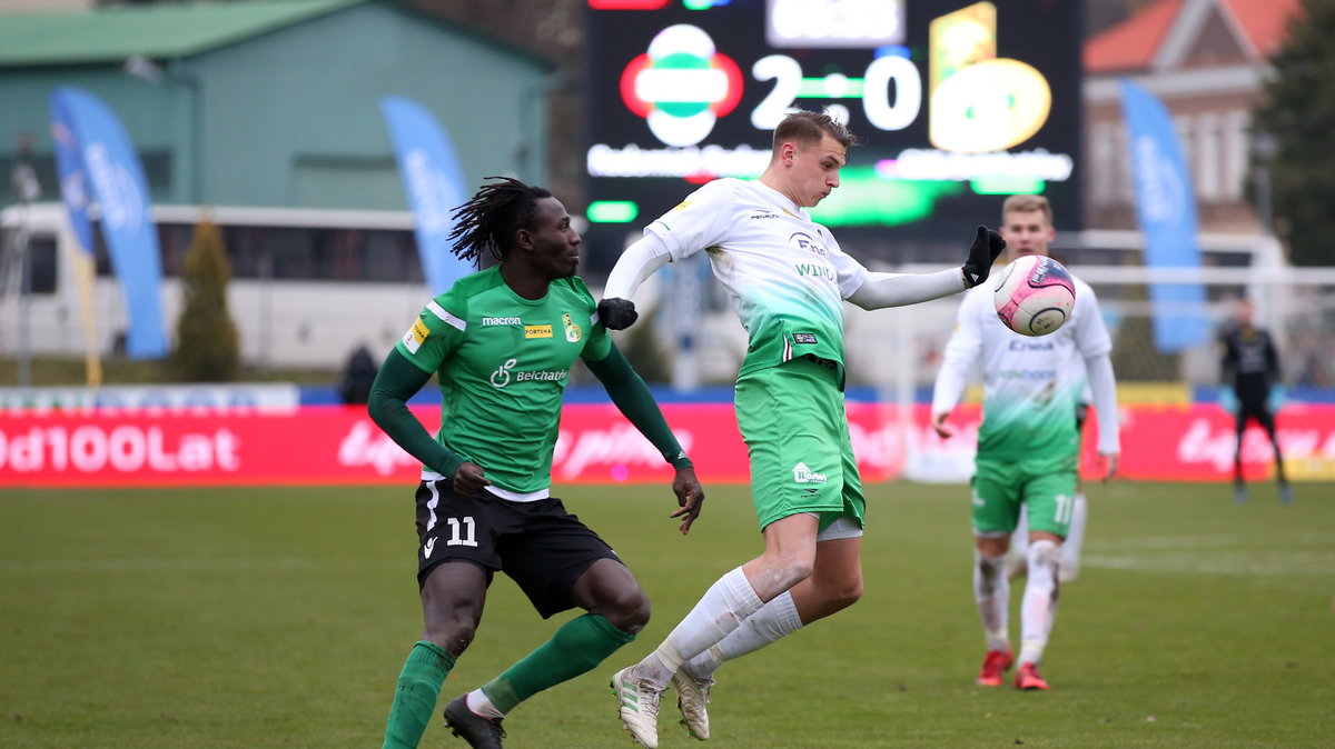 Emile Thiakane (GKS Bełchatów) i Rafał Makowski (Radomiak Radom)