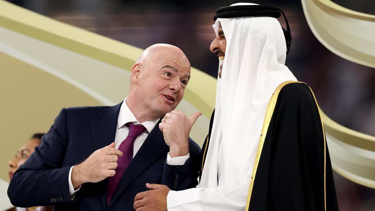 Gianni Infantino, Prezydent FIFA i Tamim bin Hamad, emir Kataru