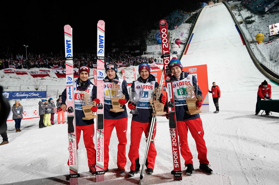 Maciej Kot, Dawid Kubacki, Kamil Stoch i Stefan Hula