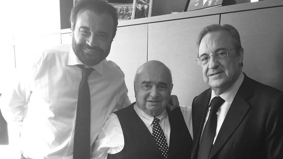 Jose Angel Sancheza, Juan Figer i Florentino Perez podczas spotkania w marcu 2017 r.