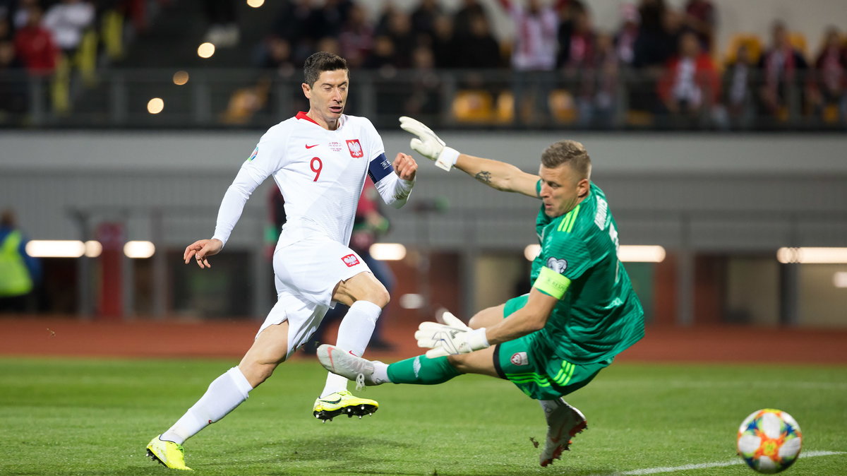 Robert Lewandowski z Łotwą