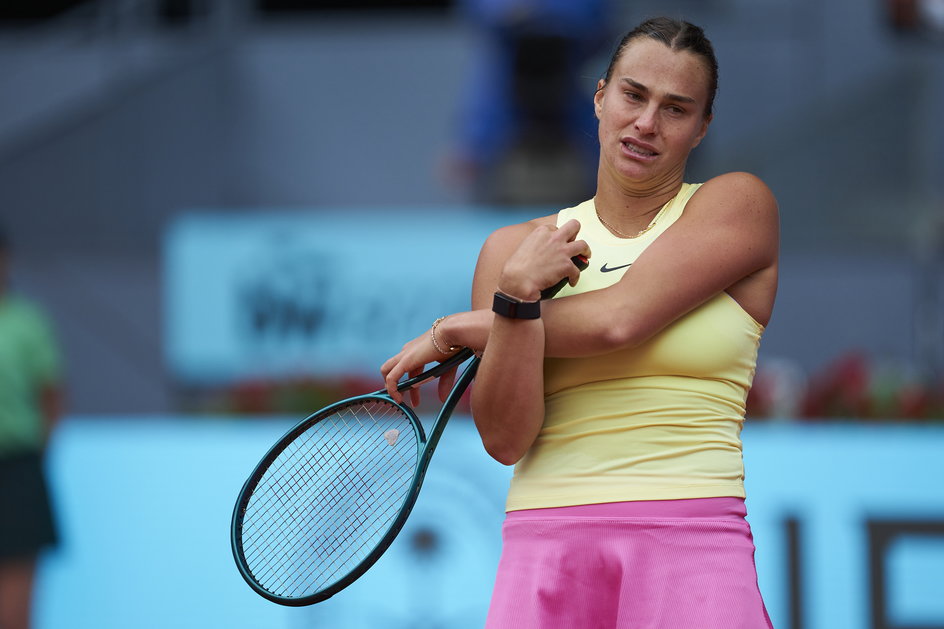 Aryna Sabalenka podczas starcia z Magdą Linette