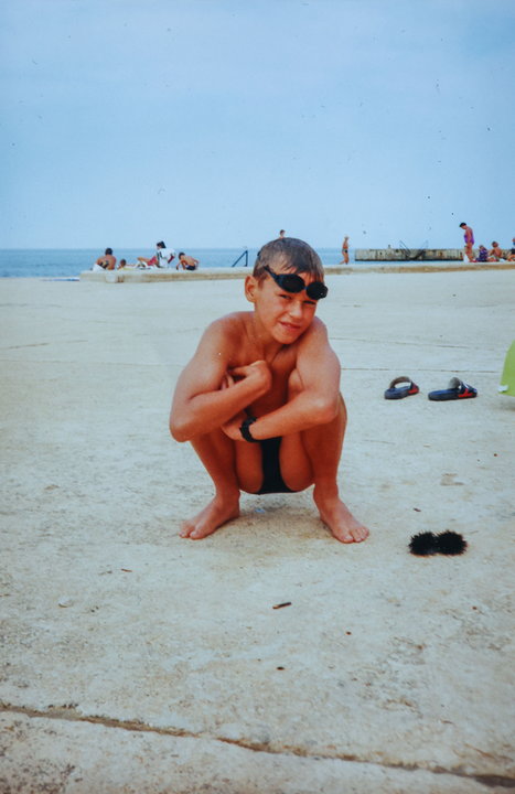 Piotr Żyła podczas wakacji na Chorwacji w wieku 10 lat