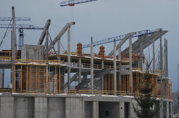Budowa Stadionu na Euro 2012 w Gdańsku  (luty 2010)  (fot. Michał Kruszyński, BIEG)