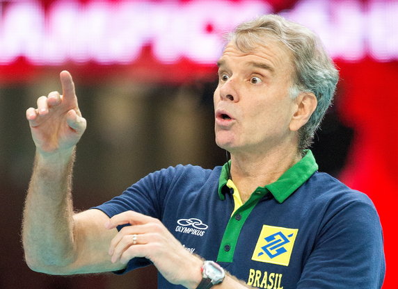 SIATKÓWKA FIVB MISTRZOSTWA ŚWIATA 2014 BRAZYLIA FRANCJA (Trener reprezentacji Brazylii Bernardo Rezende)