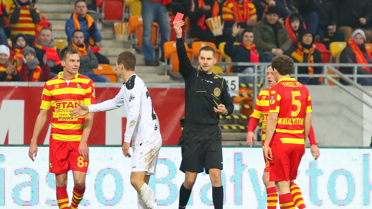 Pilka Nozna. Ekstraklasa.Jagiellonia Bialystok - Gornik Leczna. 12.03.2016