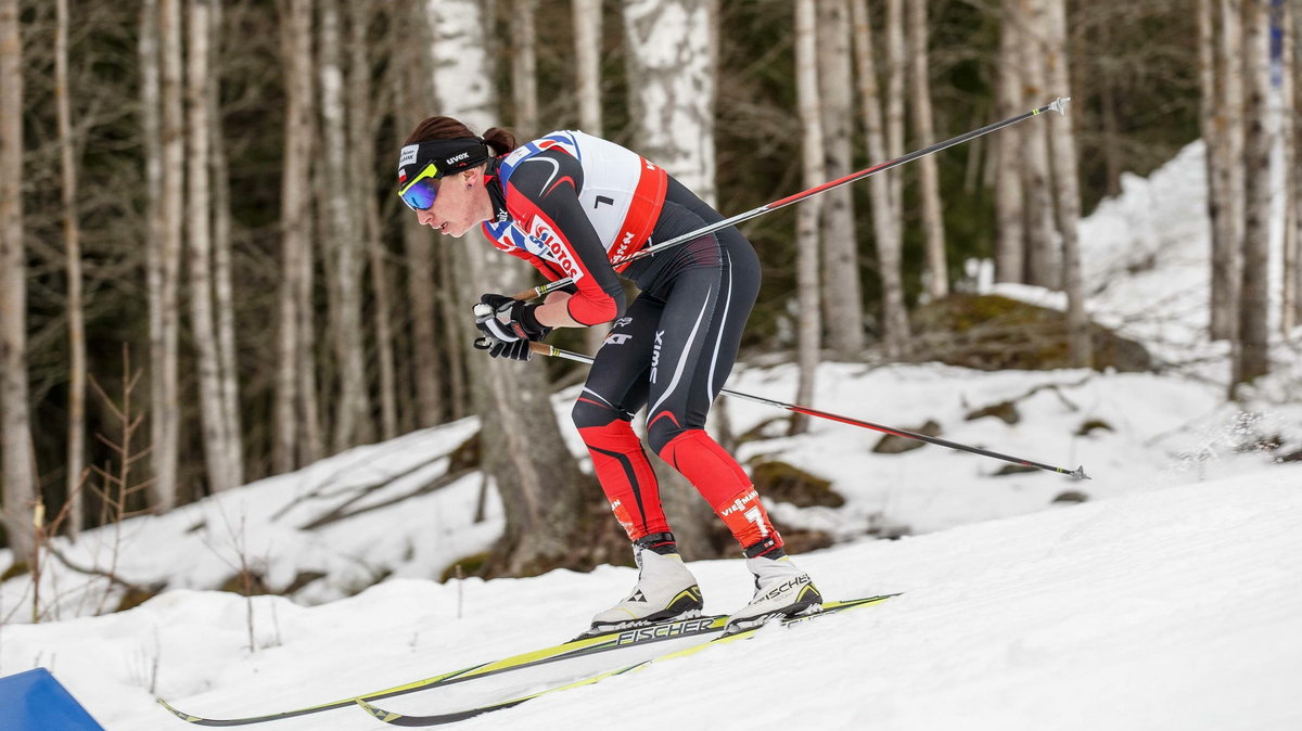 Justyna Kowalczyk w biegu na 30 km podczas MŚ Falun 2015