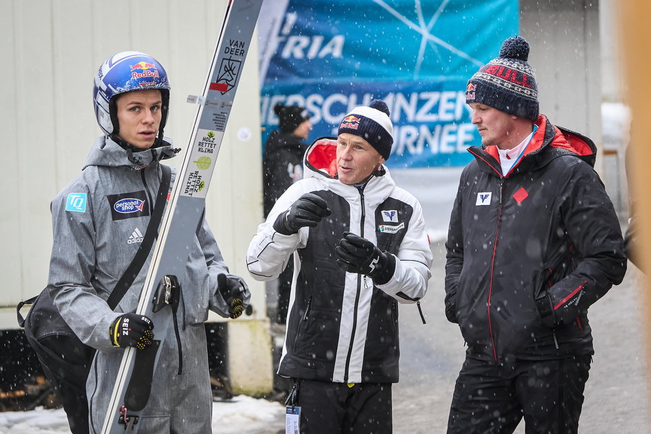 Andreas Wellinger, Andreas Goldberger i Thomas Morgenstern