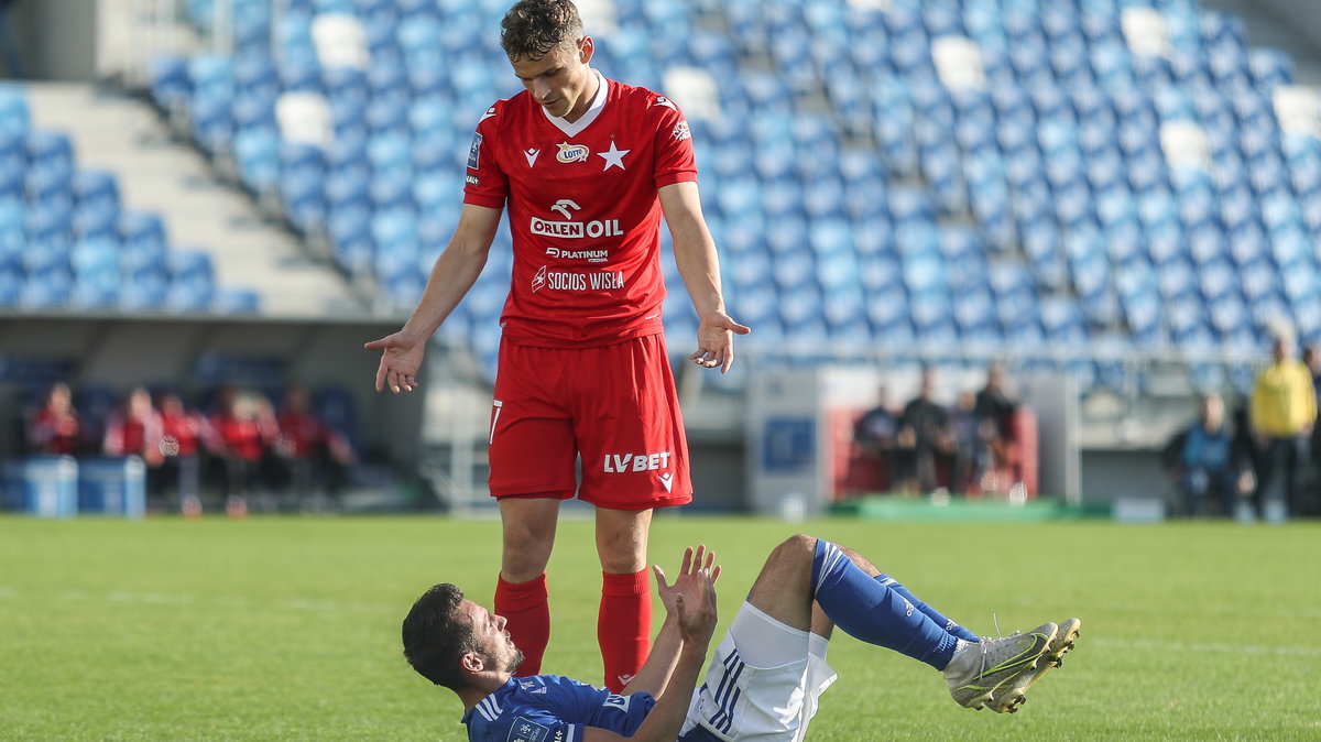 Piłkarze Wisły Płock i Wisły Kraków