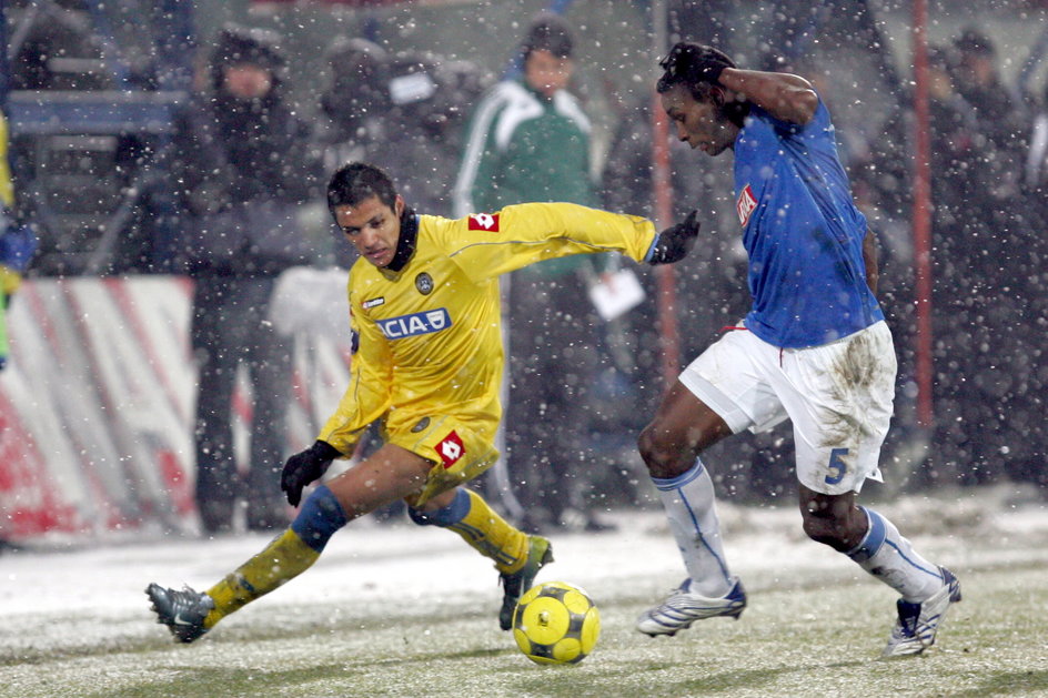 Manuel Arboleda podczas meczu Lech - Udinese (2:2)