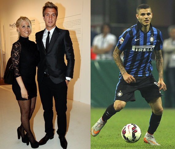 Wanda Nara i Maxi Lopez (na zdjęciu z lewej) oraz Mauro Icardi