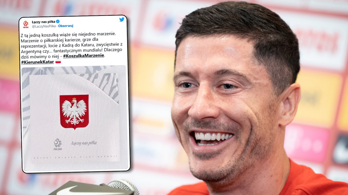 Robert Lewandowski i nowa koszulka reprezentacji Polski