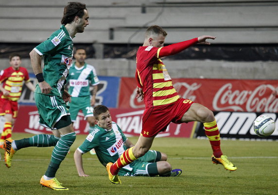 PIŁKARSKI PP JAGIELLONIA KONTRA LECHIA GDAŃSK (Bekim Balaj Sebastian Madera )