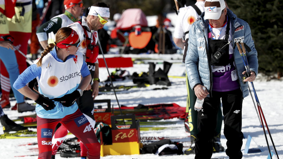 Sztab trenerski - Justyna Kowalczyk i Aleksander Wierietielny