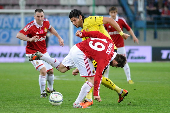 Wisła - Widzew/Hachem Abbes i Patryk Małecki