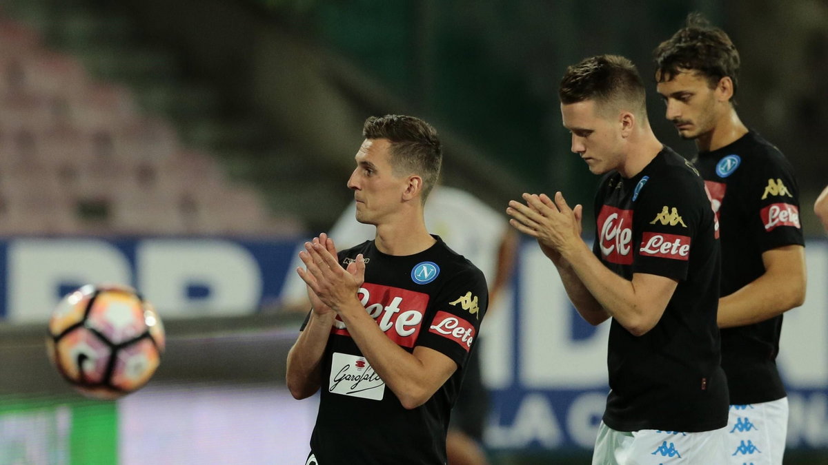 Arkadiusz Milik i gracze SSC Napoli