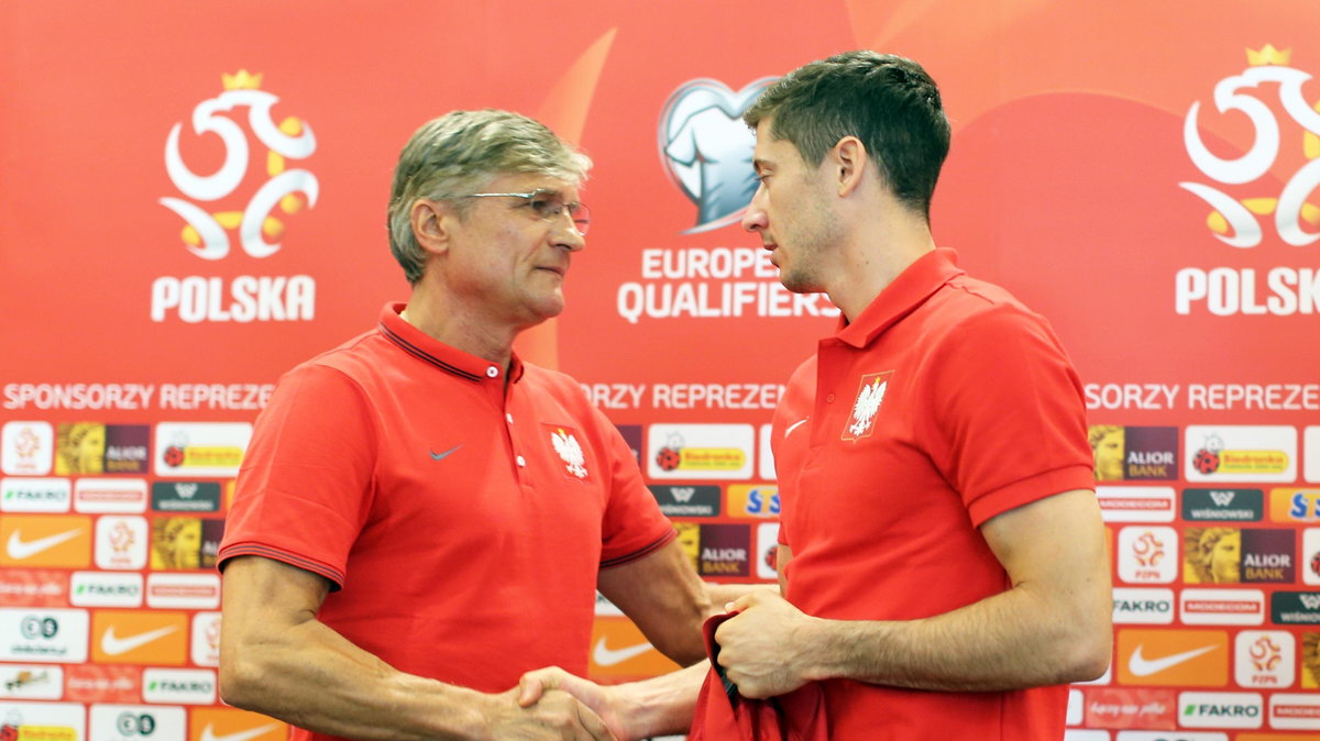 Adam Nawałka i Robert Lewandowski