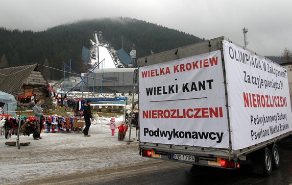 ZAKOPANE WIELKA KROKIEW PODWYKONAWCY PROTEST