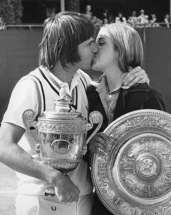 Chris Evert i Jimmy Connors w 1974 roku