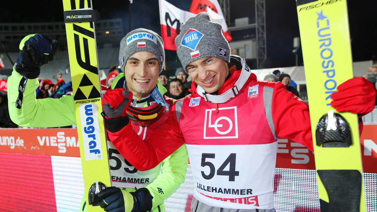 Kamil Stoch z Maciejem Kotem