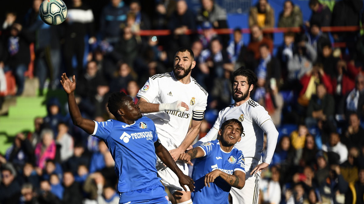 Isco i Karim Benzema (Real Madryt) oraz Djene i Damian Suarez (Getafe)