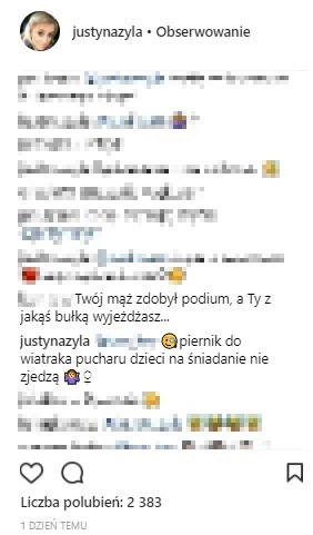 Justyna Żyła fot.Instagram/justynazyla