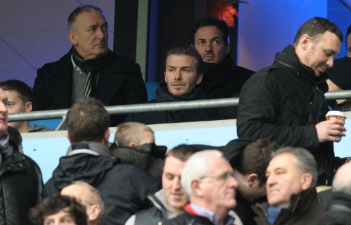 David Beckham obserwuje derby Manchesteru