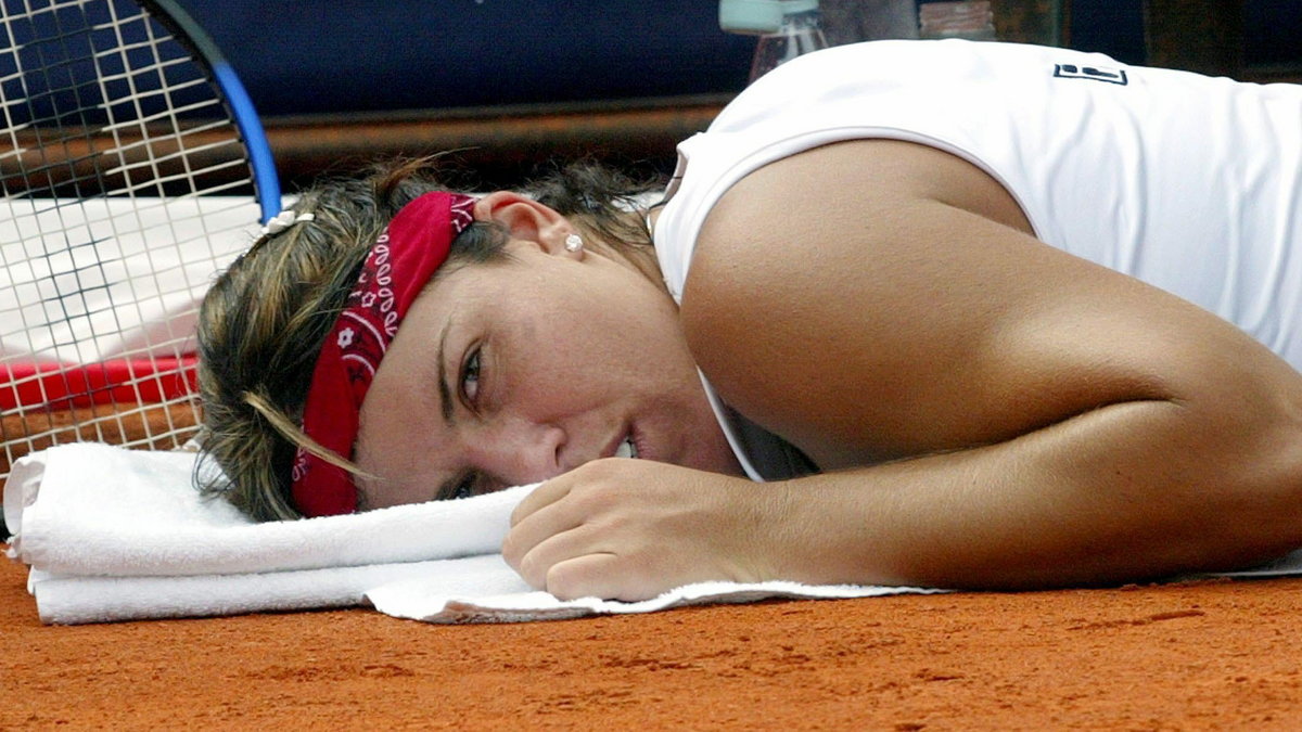 Jennifer Capriati po przegranej z Kim Clijsters w turnieju Berlinie w maju 2003 r.
