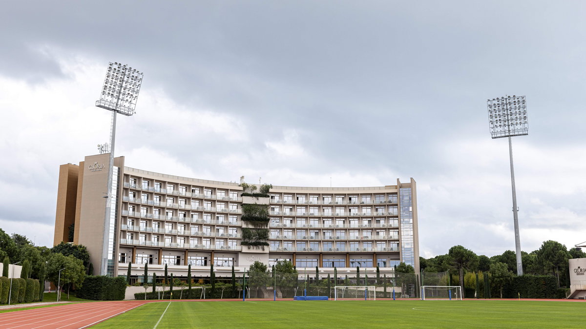 Hotel Gloria Sports Arena w Belek, gdzie zimą 2023 przygotowywała się Pogoń Szczecin