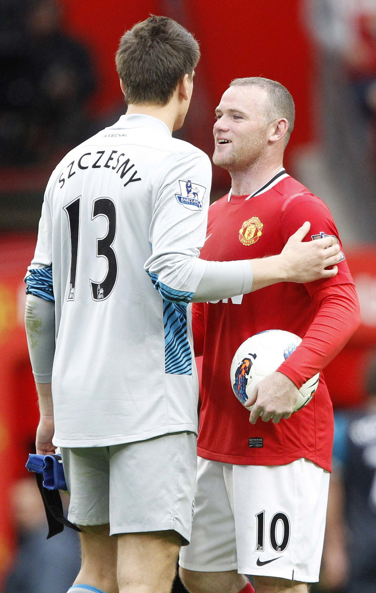 Wojciech Szczęsny podczas meczu z MU