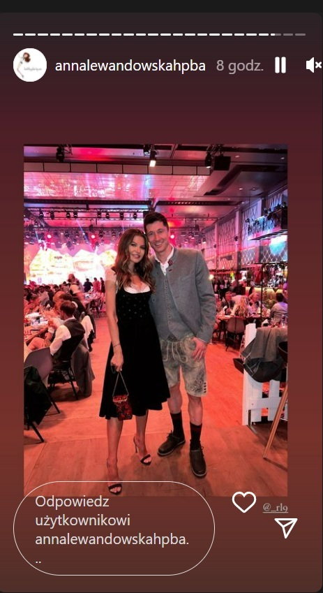 Anna i Robert Lewandowscy na imprezie Bayernu Monachium