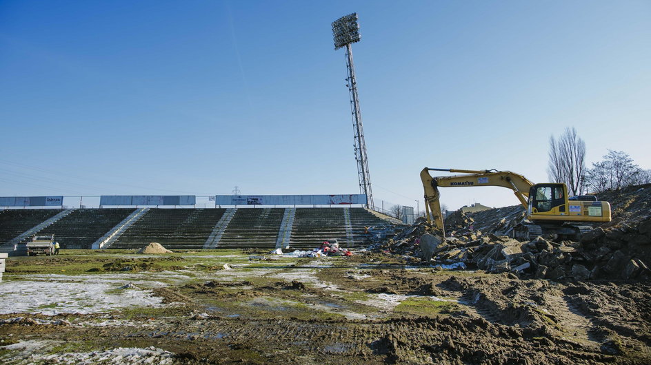 Rozbiórka stadionu Widzewa Łódź