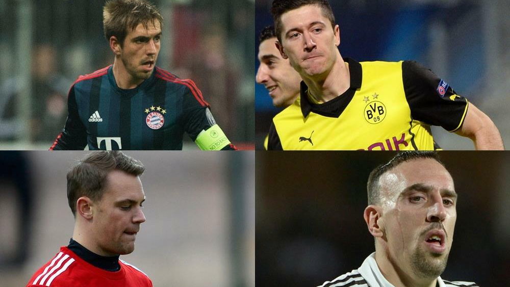 Lahm, Lewandowski, Neuer, Ribery