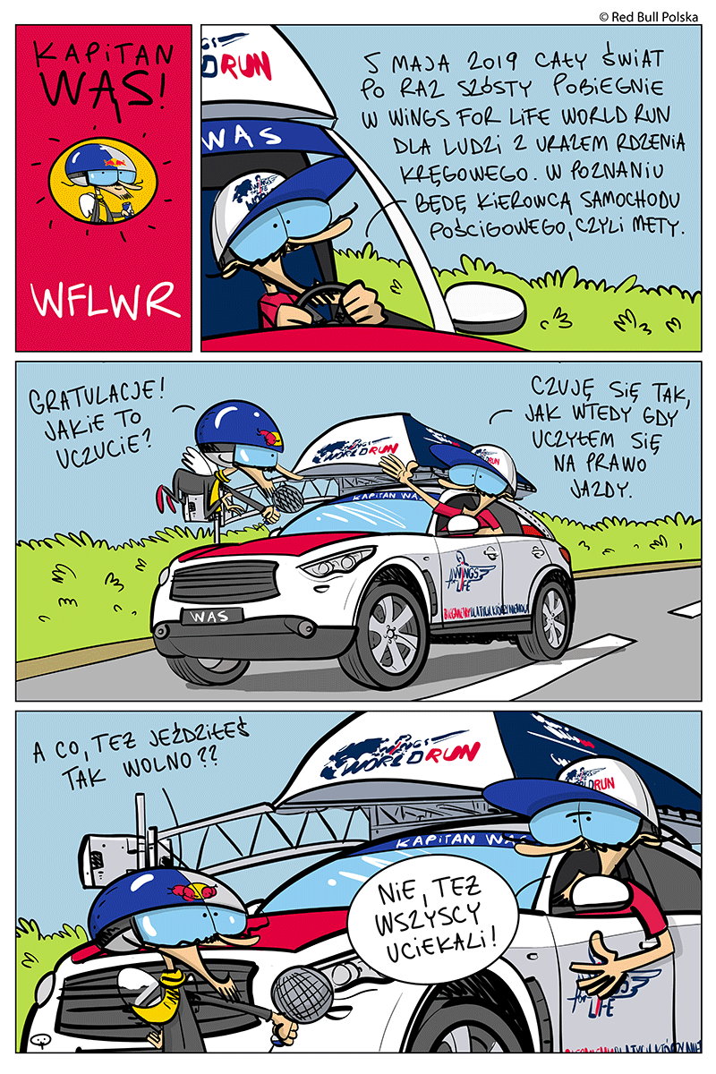 Komiks Kapitan Wąs na Wings for Life World Run