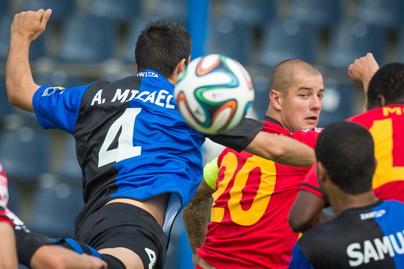 PIŁKA EKSTRAKLASA ZAWISZA BYDGOSZCZ KORONA KIELCE (Andre Micael Pereira Maciej Korzym)