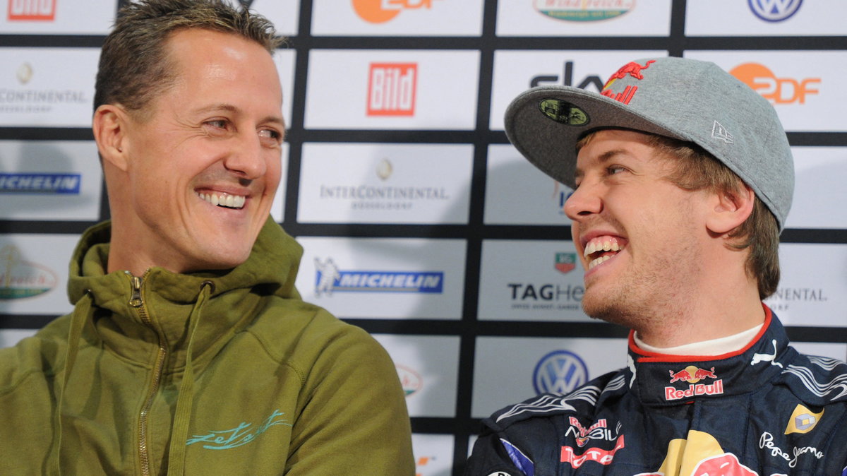 Michael Schumacher (po lewej) oraz Sebastian Vettel