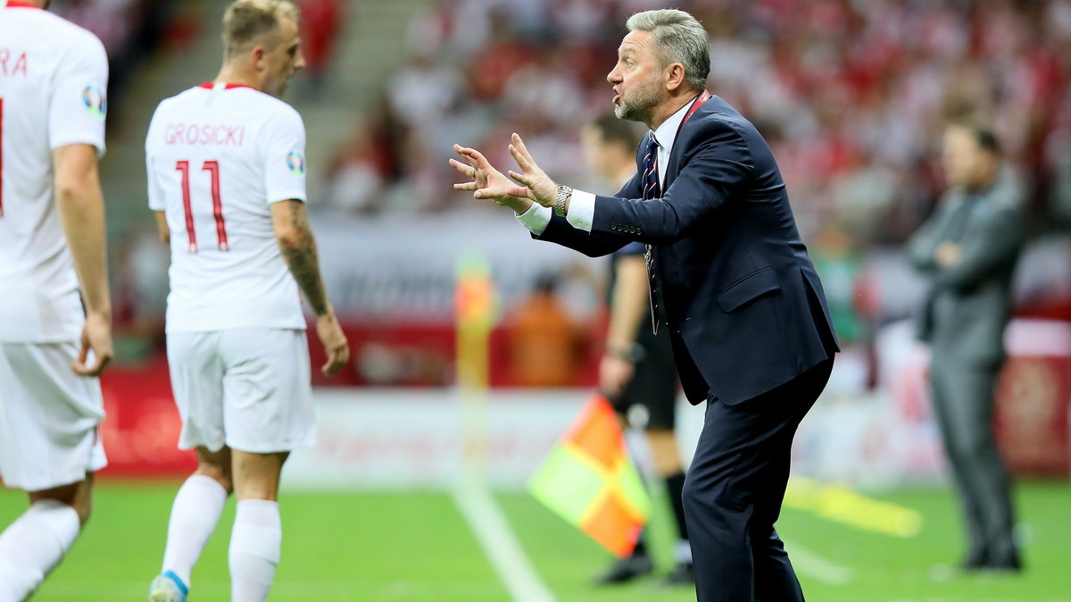 Jerzy Brzęczek i Kamil Grosicki