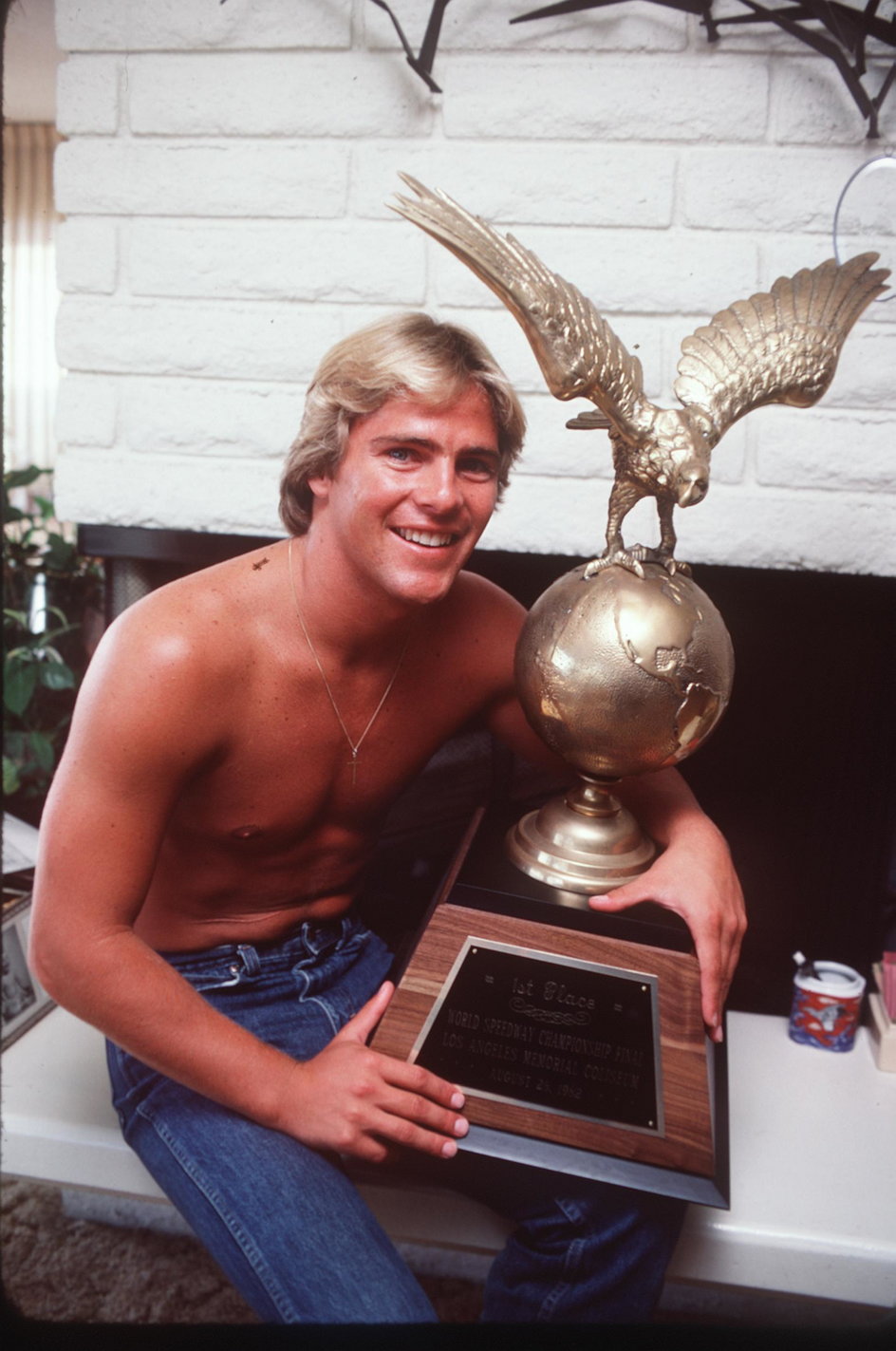 Bruce Penhall z nagrodą za mistrzostwo świata (1982 r.)